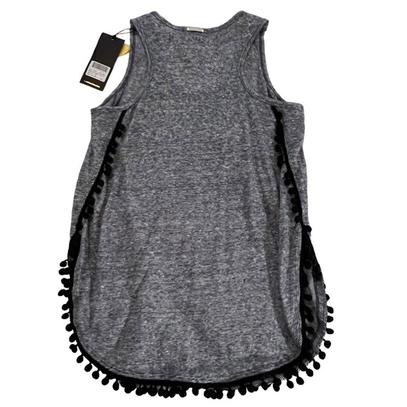 NWT Scotch & Soda Maison Scotch 100% Linen Scoop Neck Pom Pom Fringe Tank Top XS - Picture 5 of 16
